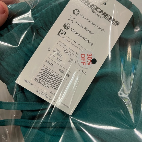 NWT Sketchers Hunter Green Jogger Scrub Pants Multi Sizes - Picture 6 of 13